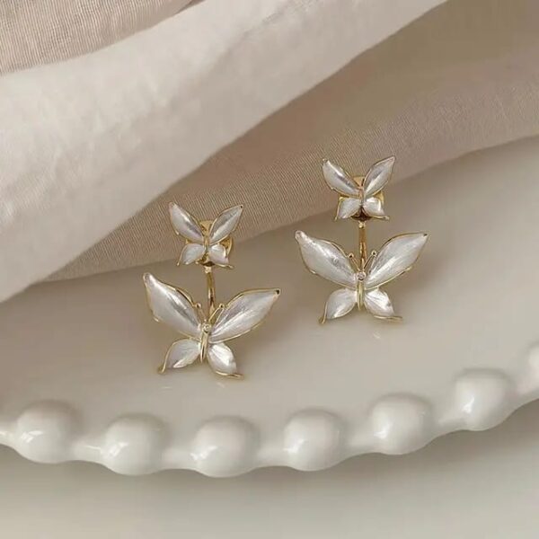 Casca's Dual Butterfly Earrings - Image 3