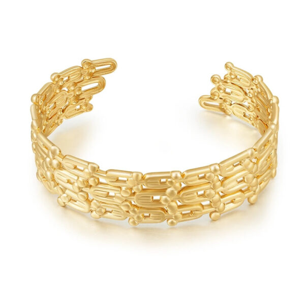 Casca's 18k Gold Plated Gate Handcuff - Image 2