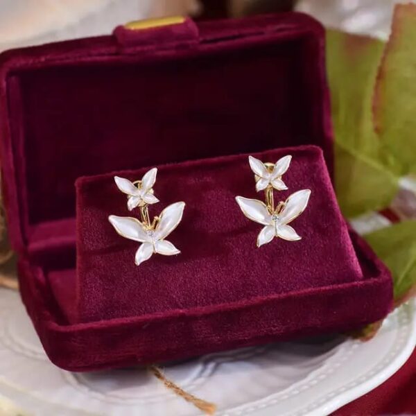 Casca's Dual Butterfly Earrings - Image 2