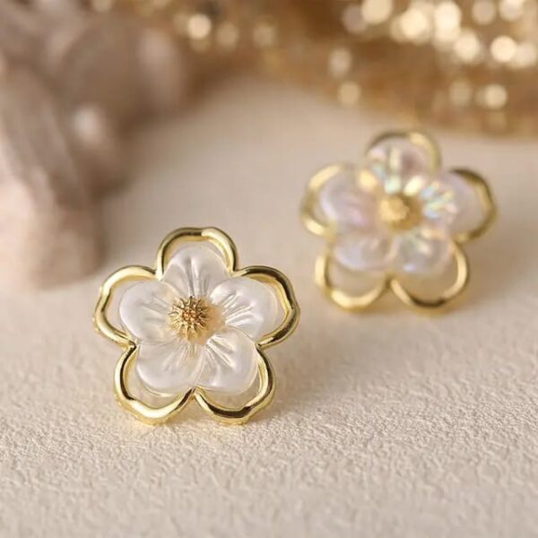 Casca's Floral Petal Earrings - Image 2