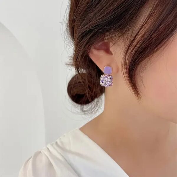 Casca's Traditional Earrings - Purple - Image 4