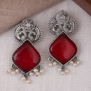 Casca's Meenal Stud Earrings - Rust