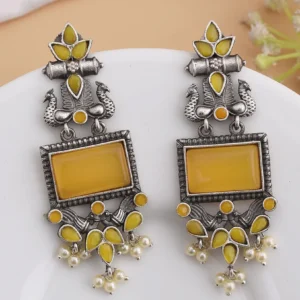 Casca's Adhira Dangler Earrings - Yellow